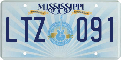 MS license plate LTZ091