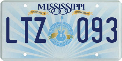 MS license plate LTZ093