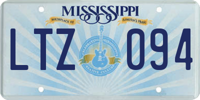MS license plate LTZ094