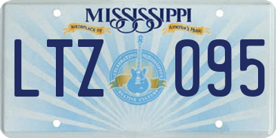 MS license plate LTZ095