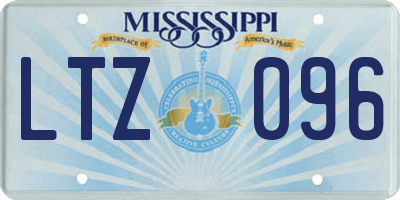 MS license plate LTZ096