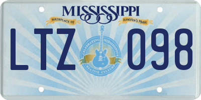 MS license plate LTZ098