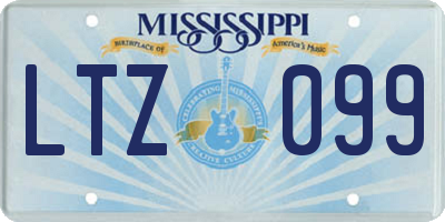 MS license plate LTZ099