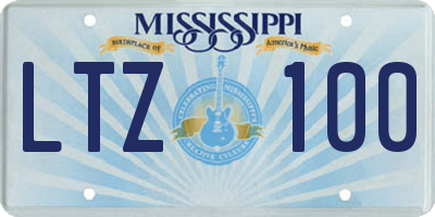 MS license plate LTZ100