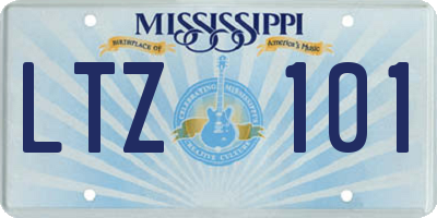 MS license plate LTZ101