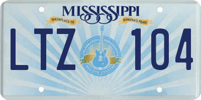 MS license plate LTZ104