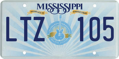 MS license plate LTZ105