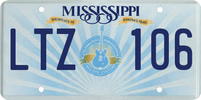 MS license plate LTZ106