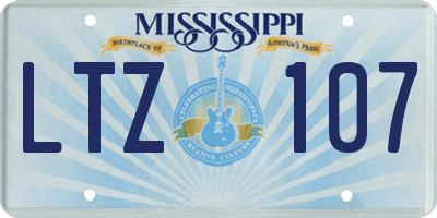 MS license plate LTZ107