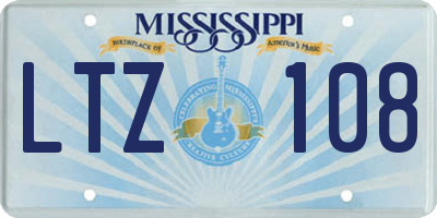 MS license plate LTZ108