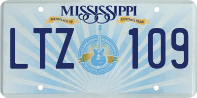 MS license plate LTZ109