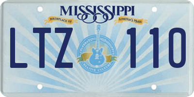 MS license plate LTZ110