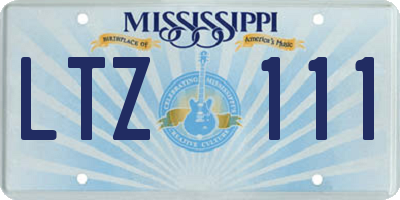 MS license plate LTZ111