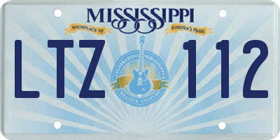 MS license plate LTZ112