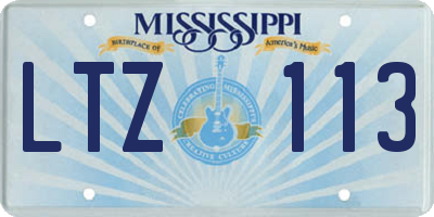 MS license plate LTZ113