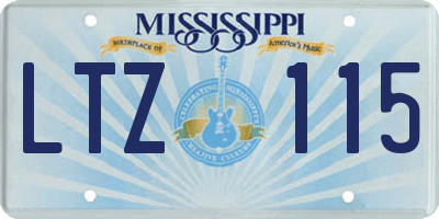 MS license plate LTZ115