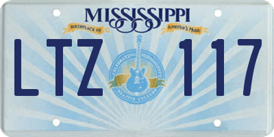 MS license plate LTZ117