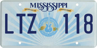 MS license plate LTZ118