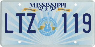 MS license plate LTZ119