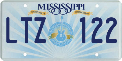 MS license plate LTZ122