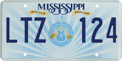 MS license plate LTZ124