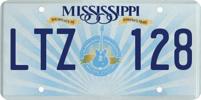 MS license plate LTZ128