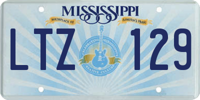 MS license plate LTZ129