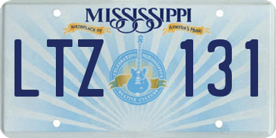MS license plate LTZ131