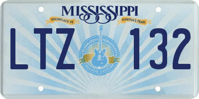 MS license plate LTZ132