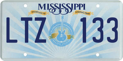 MS license plate LTZ133