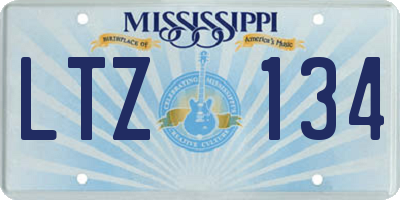 MS license plate LTZ134