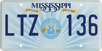 MS license plate LTZ136