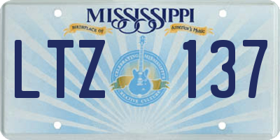 MS license plate LTZ137