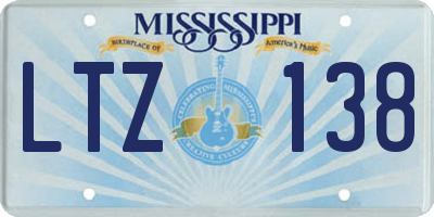 MS license plate LTZ138