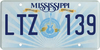MS license plate LTZ139