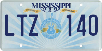 MS license plate LTZ140
