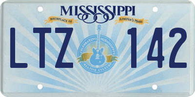 MS license plate LTZ142