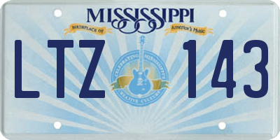 MS license plate LTZ143