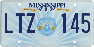 MS license plate LTZ145