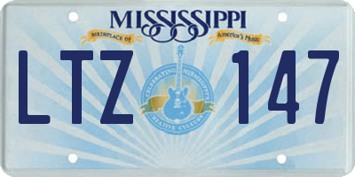 MS license plate LTZ147