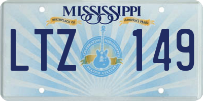 MS license plate LTZ149