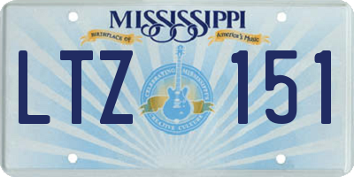 MS license plate LTZ151