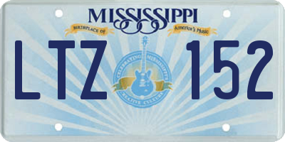 MS license plate LTZ152