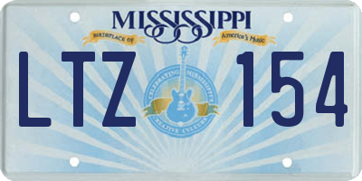 MS license plate LTZ154