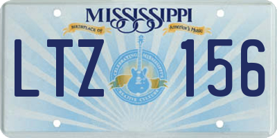 MS license plate LTZ156