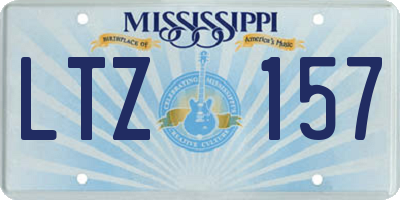 MS license plate LTZ157