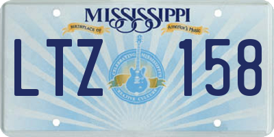 MS license plate LTZ158