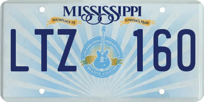 MS license plate LTZ160