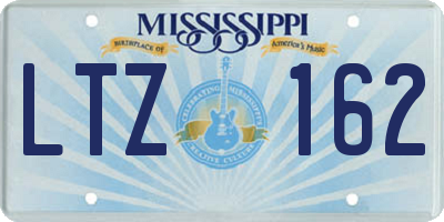 MS license plate LTZ162