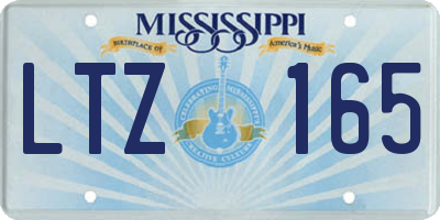 MS license plate LTZ165